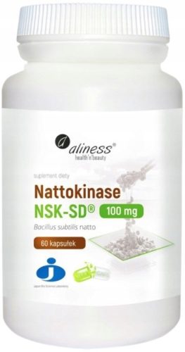 Aliness Nattokinaza NSK-SD 100mg - 60 vegetarijanskih kapsul za zdravje srca