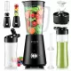 OMEGA BLENDER ZA SMOOTHIE KOKTAJLE 2 STEKLENIČKI + 2 HLADILNA KARTUŠA 3v1