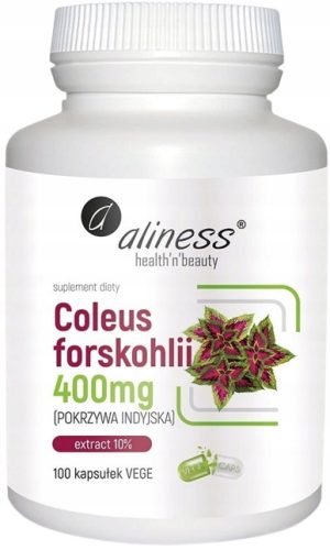 Coleus Forskohlii 10%, 400 mg Kapsule za Podporo Metabolizma in Urejanje Telesne Teže - 100 Veganskih Kapsul
