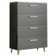 Predalnik Oslo 80 x 40 x 112 cm v hrast-antracit barvi