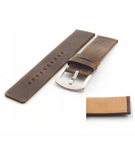 Usnjen pašček za uro TEKLA T-049.02 20 mm retro brąz