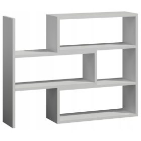   Kotna knjižna omara IREK, bela, pomična polica za knjige, slike PER