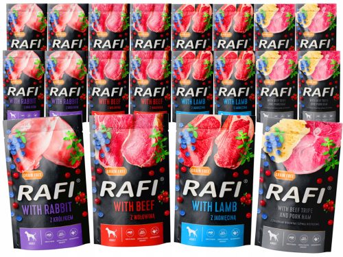 RAFI mokra hrana za pse - Mix okusov 20x500g