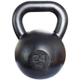 Kovinska Kettlebell Kawmet 24 kg črna