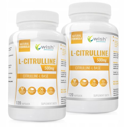 L-Citrulin 500mg od WISH Pharmaceutical - idealen za športnike in vegane
