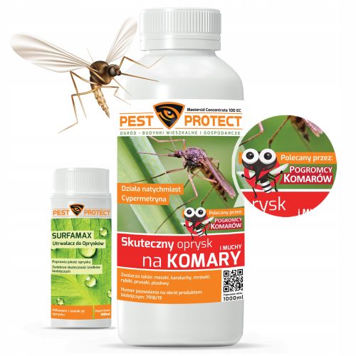MOCNO RAZPRŠILO - UČINKOVITO proti KOMARJEM, KLOPOM in MUHAM 1L + utrjene 100ml