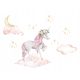 Unicorn Dreamland XXL Wall Sticker 118x100cm