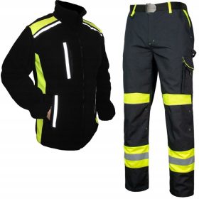 Odblaskova delovna obleka, hlače, jopica XL