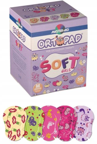 Ortopad SOFT GIRLS Lepljive prevleke za oko - Paket 50 kosov