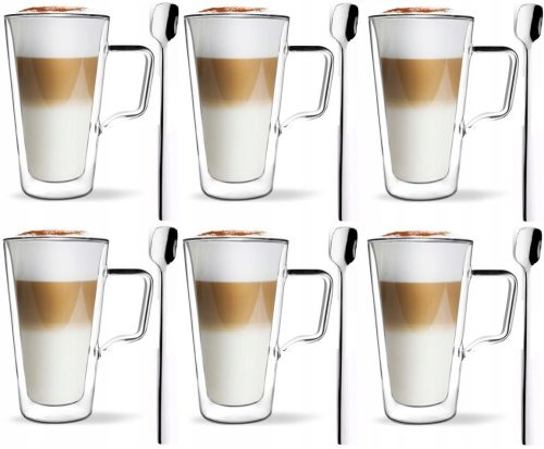 VIALLI Design Elegantni termo kozarci za latte 350 ml 6 kosov