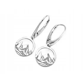  Uhani tanat 3 cm srebrni obroči z gorami