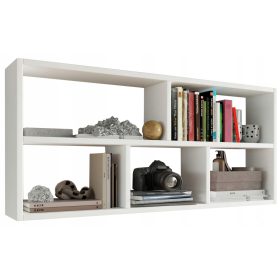 Beljeni stenski regal Matkam TEO 113,6 x 25 cm bela