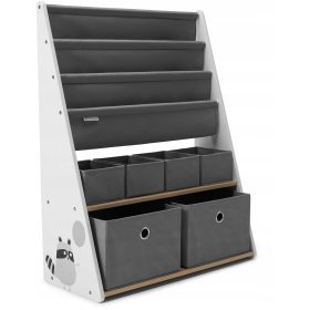   Kinderkraft Racoon otroška polica za igrače 80 x 36 x 100 cm bela