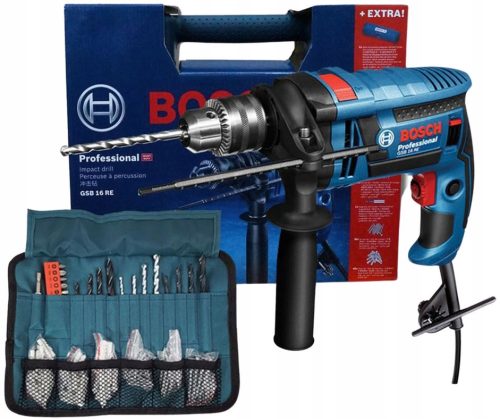 Bosch profesionalni udarni vrtalnik GSB 16 RE | 750 W | 100 akcesorijev