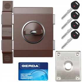   Antivlomna ključavnica Gerda TYTAN ZX, razred 7, desna, rjava