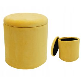   POSODA ZA SHRANJEVANJE IZ ŽAMETNEGA POFFLEA Z OKROGLO ODPRTINO