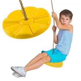   Gugalnik za otroke "Sončni cvet" za varno in zabavno gibanje na prostem! Ta rumeni gugalnik ima ravno sedišče in je primeren za otroke od 3. leta dalje. Izdelan je iz trpežnega materiala, s certifikat