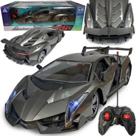   Daljinsko vodena igrača za vožnjo Lamborghini Veneno Metalno Osvetljena