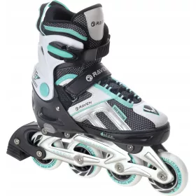 Raven Pulse Nastavljive drsalke črna/mint velikosti 37-40