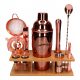 Whisky Rocks profesionalni barski set s bambusovim stojalom - 11 kosov baker s sijajem