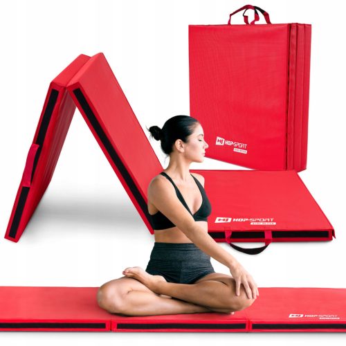Gimnastična mat Hop-Sport HS-065FM rdeča 180 cm x 60 cm