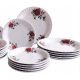 CHODZIEŻ IWONA B826 | ZESTAW JEDILNIH KROŽNIKOV 6/18 bordo roza porcelan