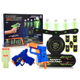  WEBSKI® Floating Target Set - Futuristična arkadna igra za streljanje na leteče žoge! Čarobno doživetje, ki vključuje lebdeče tarče, svetleče komine in prilagodljivo zračno pištolo. Uživajte v natančn