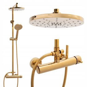   Elegantna tuš garnitura Yoka Home Dubai z zlato nadometno prho