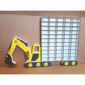 Pobarvana mini bagra, HDF plošča za vzmeti