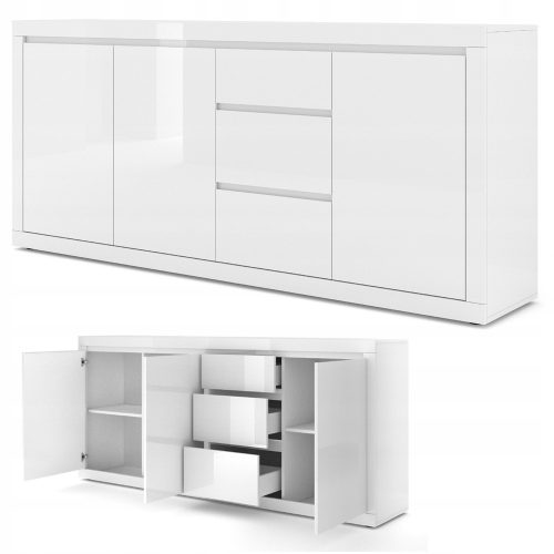 Predalnik Bim Pohištvo Bello Bianco 195 x 40 x 89 cm visok sijaj bel

Opis:
Nova ponudba priljubljenih komod v italijanskem stilu Bello Bianco navdušuje s svojo minimalistično, elegantno in preprosto 