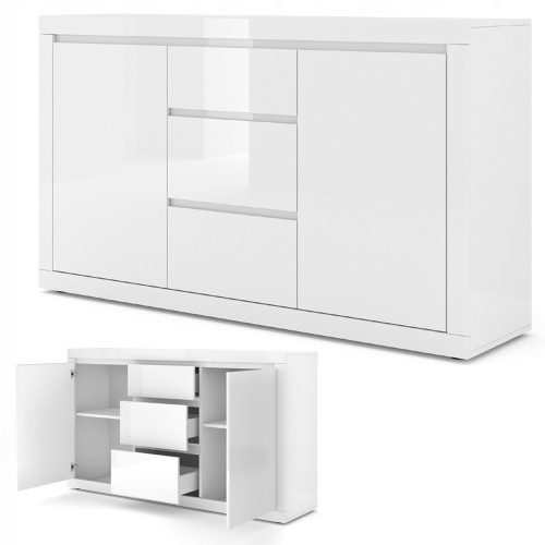 Bela komoda Bim Furniture Bello Bianco III 150 x 40 x 89 cm sijaj
