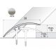 Profesionalna listva za prag A75 58mm INOX 93cm