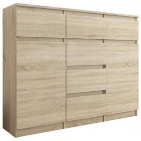   Komoda zbirka Mobene Modern 120 x 40 x 98 cm, hrast sonoma mat