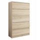 Komoda Moderna R-5 70 x 40 x 121 cm sonoma hrast mat