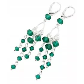  Uhani ARSYLION s kristali Swarovski Emerald