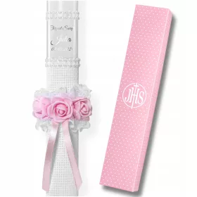   Svečka za krst in obhajilo - Personalizirana ekološka sveča z imenom in datumom krsta