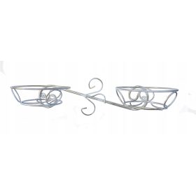   Kovinsko stojalo za rože v vintage slogu z dvema dvojnima stenskima cvetličnima loncema