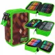 CoolPack Jumper 3 City Jungle šolski trojna peresnica z opremo 19,5 × 12,5 × 6,5 cm