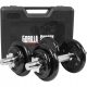 Gorilla Sports 2x 10 kg Nastavljive Ročice v Kovčku