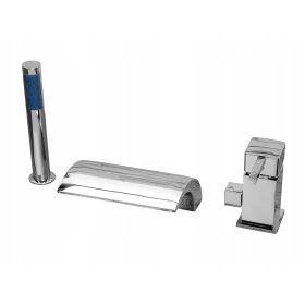 Kromirana enoročna kopalna kad INEA s 3 luknjami