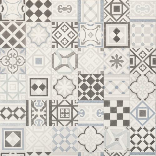 Maroška PVC preproga Gumolit Patchwork Ploščice Mozaik, širina 2 m