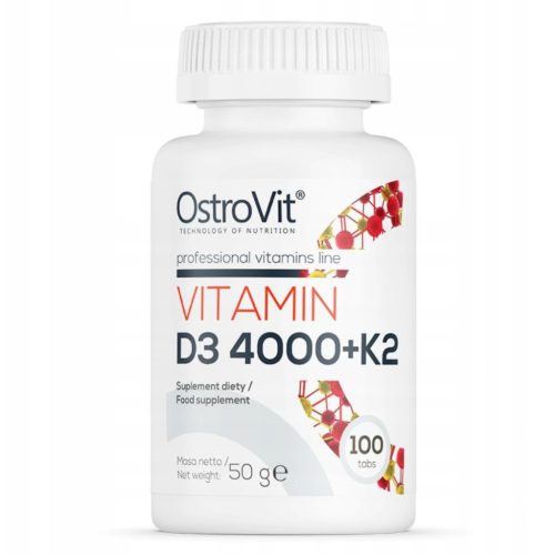 OstroVit Vitamin D3 4000 + K2: Prehransko dopolnilo za krepitev kosti in imunosti