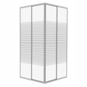 Tuš kabina Srebrni Multi Red Shark 80x80