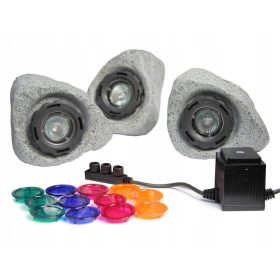 KAMNITE SVETILKE ZA RIBNIK IN VRT 3X 20W