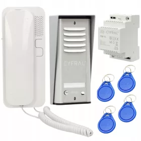   Optimized name: Digitalni domofon Cyfral Cosmo C41A267 v beli barvi za 1 najemnika