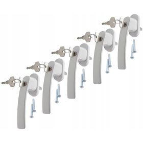 Bela okenska kljuka s ključi za okna