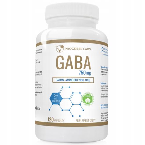 GABA Aminobutirična Kislina 750mg - 100% Veganski Dodatek PROGRESS LABS