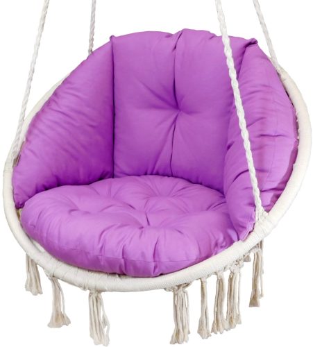 Boho Poduszka na Huštwakę Stork Nest - Vijolična
