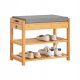 Klopica za čevlje SoBuy FSR49-N s predalom 55 x 46 x 30 cm, odtenki sive