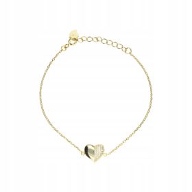 ZLATA ZAPESTNICA IZ SREBRA 925 S CIRKONIJEVIM SRČKOM